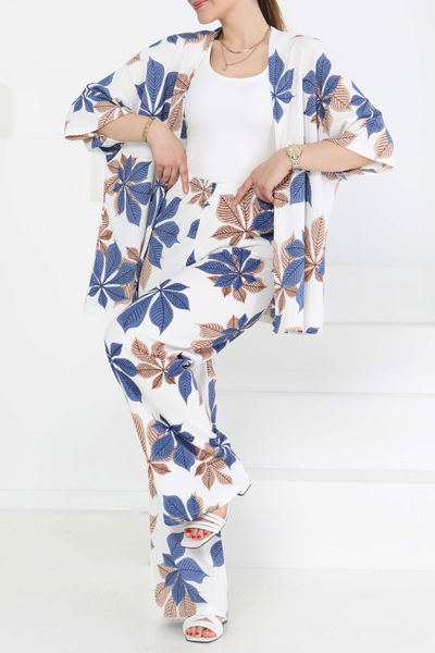 Desenli Kimono Takım - 27284