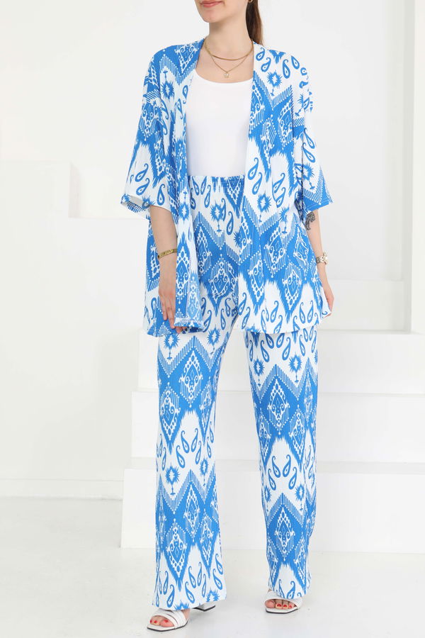 Desenli Kimono Takım - 27286