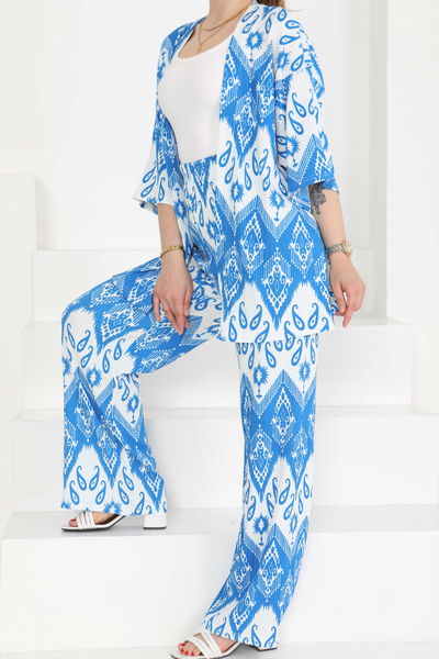Desenli Kimono Takım - 27286
