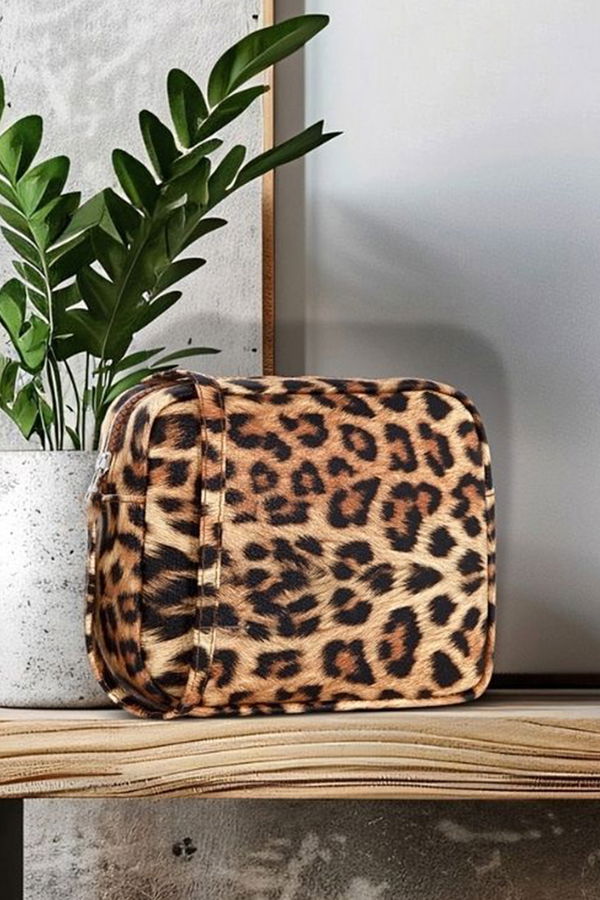 Kadın Kahverengi Leopar Desenli Çanta - 26508 KAHVERENGİ