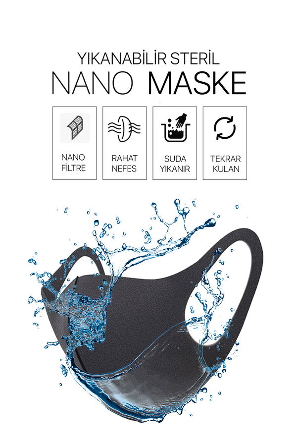 8484-LACIVERT 8484 Nanoteknoloji Maske 10 lu