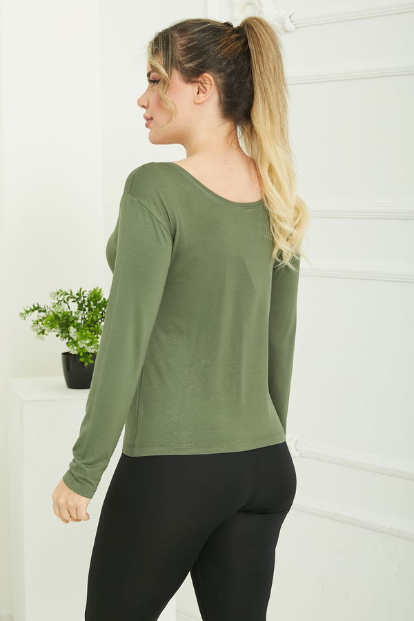 Ön ve Arka Oval Yaka Badi - 26829