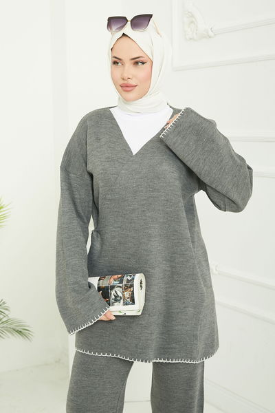 Belden Bağlamalı Triko Takım - 26832