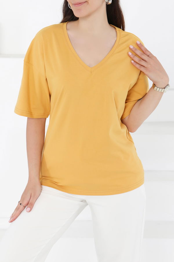 T-Shirt Sarı - 25848 Sarı
