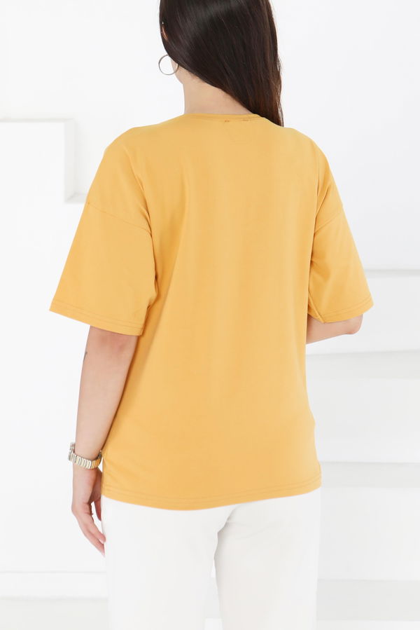 T-Shirt Sarı - 25848 Sarı