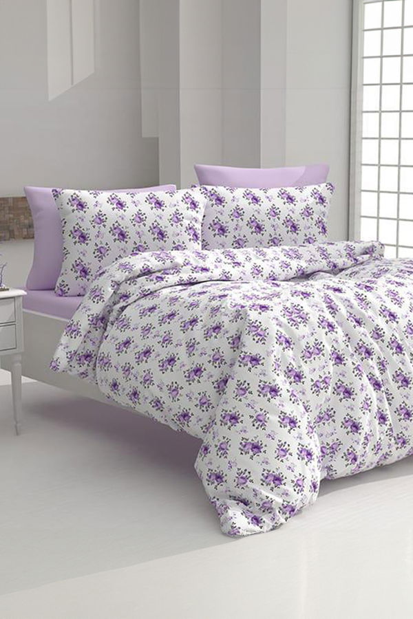 Lila Tek Kişilik Nevresim Seti  - 50015 LİLA