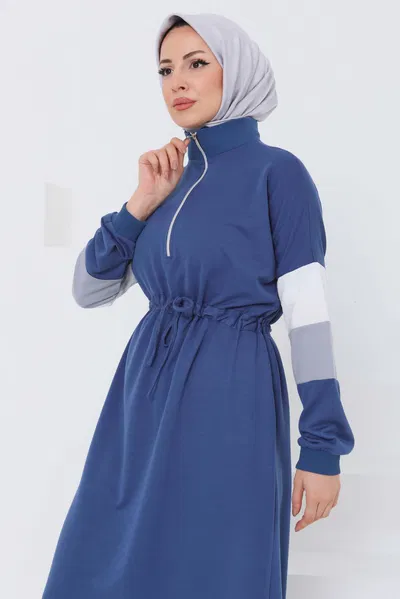Garnili Fermuarlı Elbise - 27047