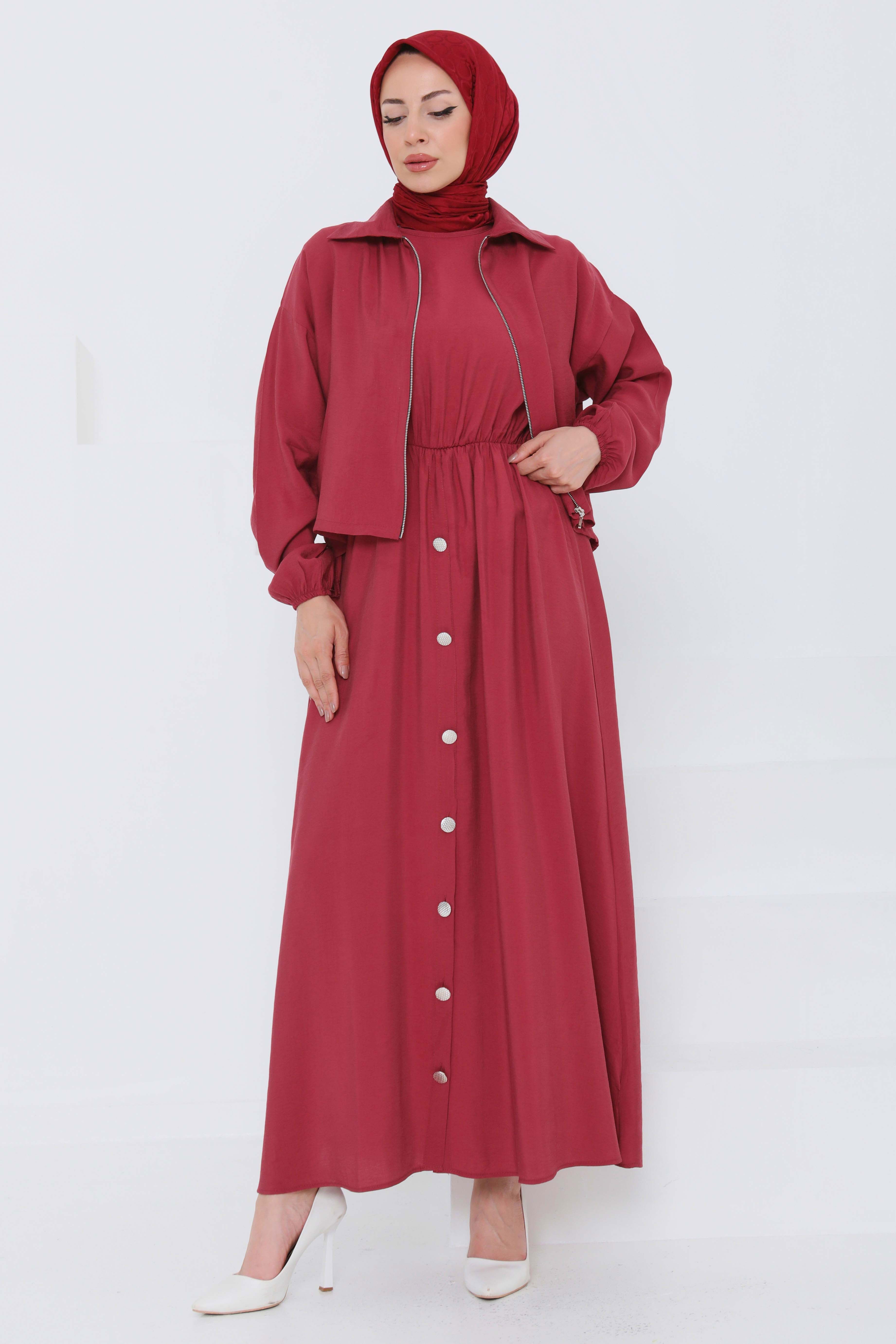 Düğme Detaylı Takım - 27010