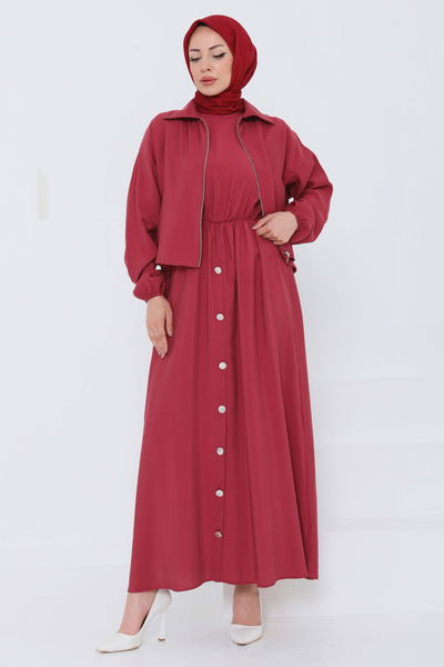 Düğme Detaylı Takım - 27010