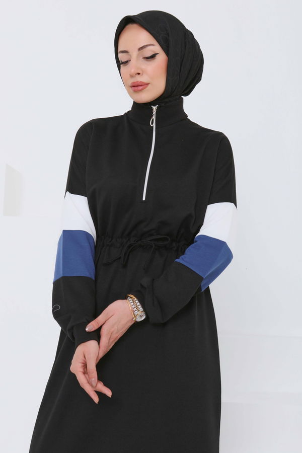 Garnili Fermuarlı Elbise - 27047