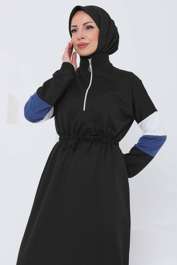 Garnili Fermuarlı Elbise - 27047