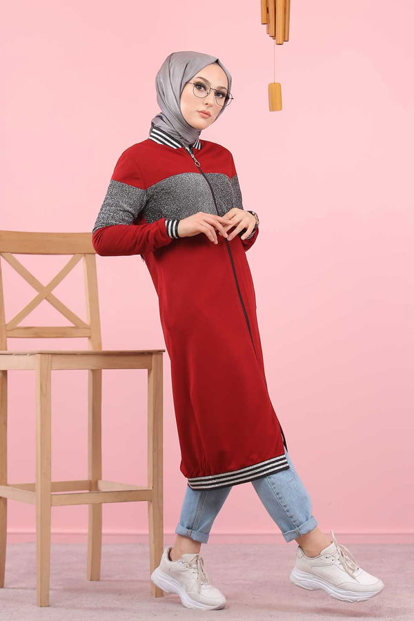Spor Kap Siyah  Bordo - 7977