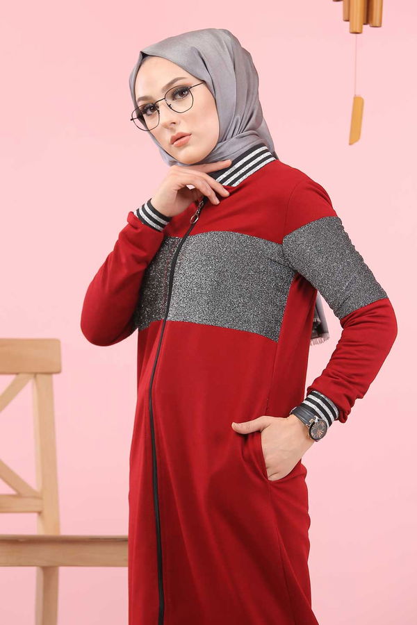 Spor Kap Siyah  Bordo - 7977