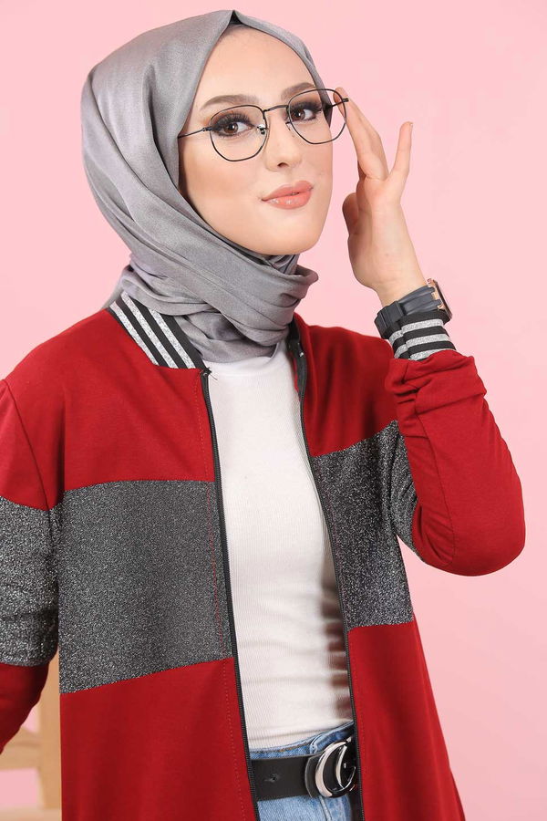 Spor Kap Siyah  Bordo - 7977