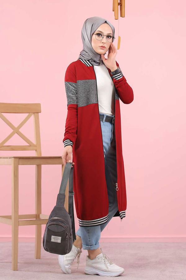Spor Kap Siyah  Bordo - 7977