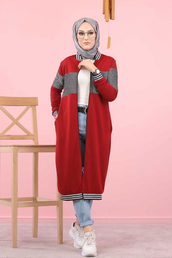 Spor Kap Siyah  Bordo - 7977