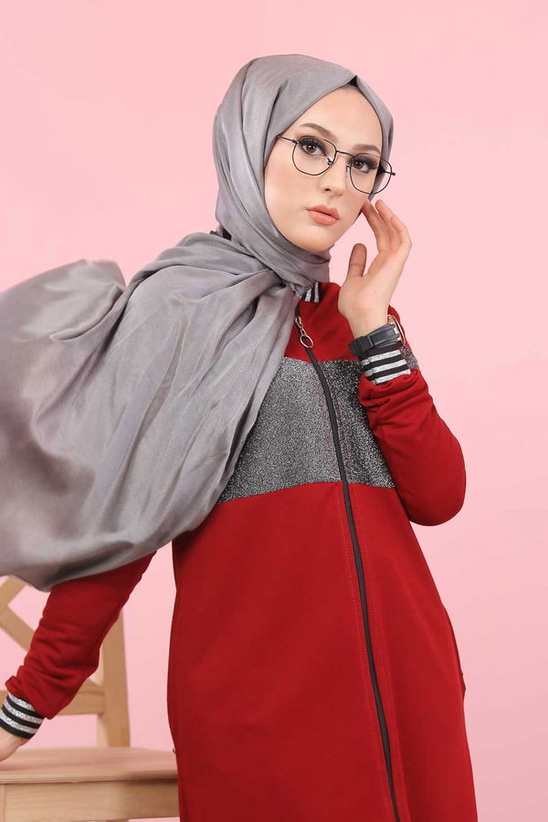 Spor Kap Siyah  Bordo - 7977