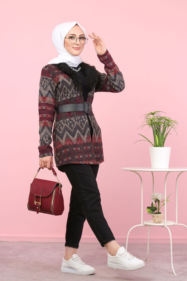 8316 KİLİM DESEN CEKET Haki - 8316