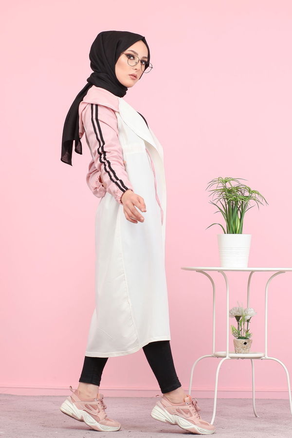 3059 KAPŞONLU TUNİK Pembe - 3059