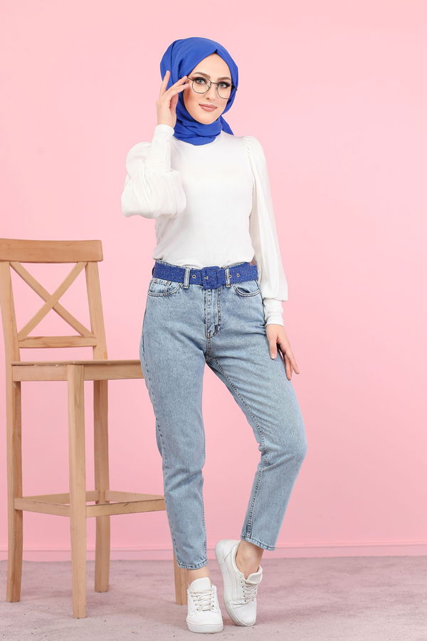 8448 KOT PANTOLON Mavi - 8448