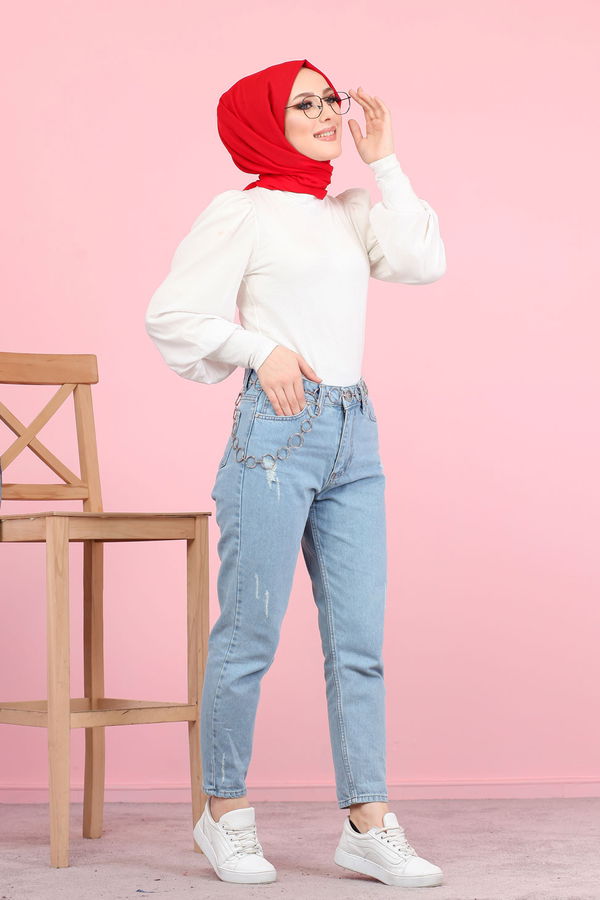 8444 KOT PANTOLON Mavi - 8444