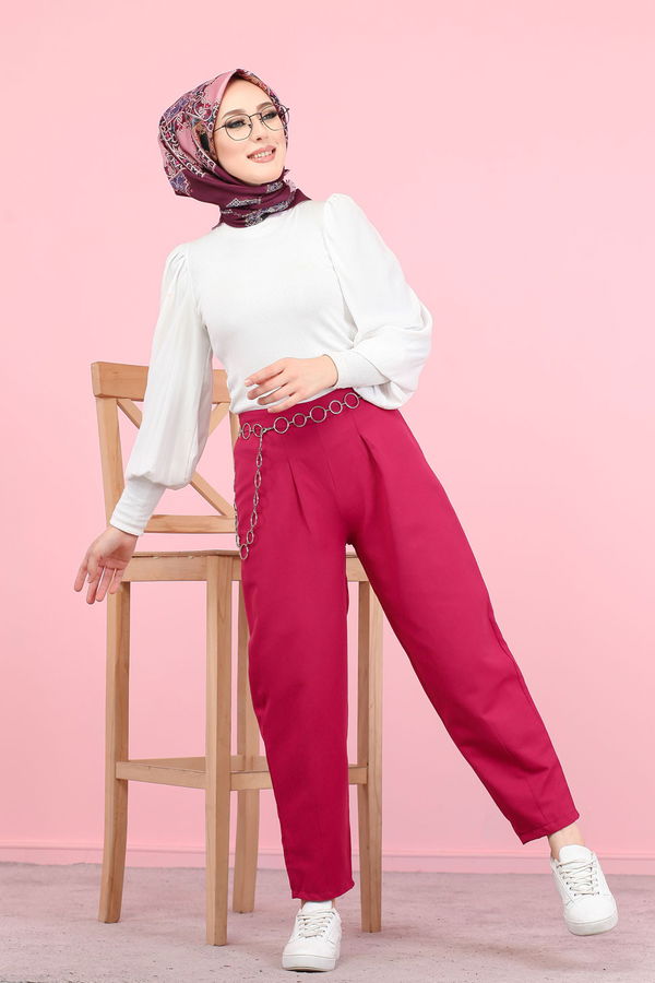 PANTOLON Fuşya - 8441 FUŞYA