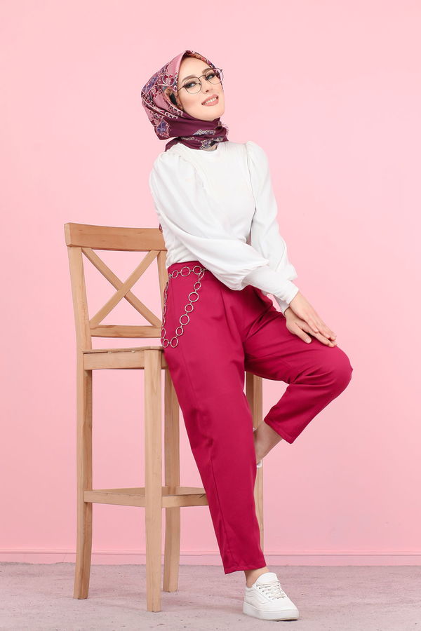PANTOLON Fuşya - 8441 FUŞYA