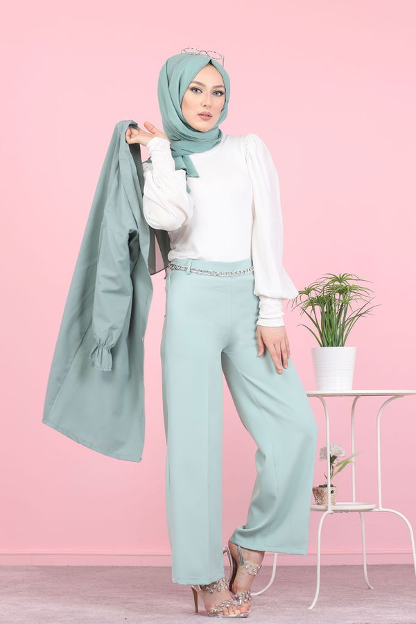 3101 PANTOLON Yeşil - 3101 YEŞİL