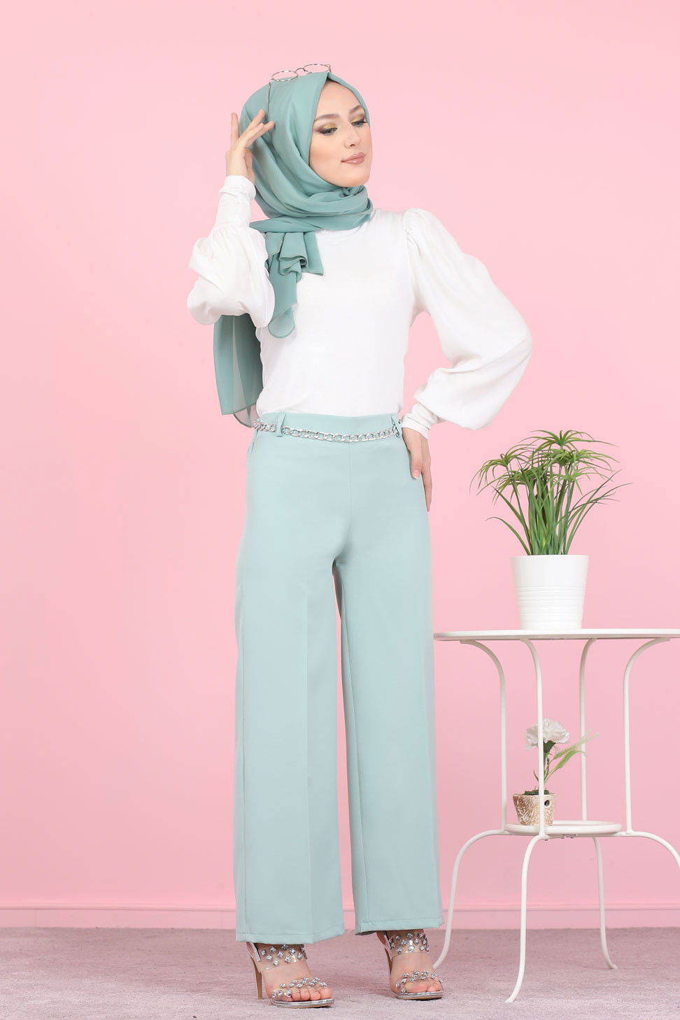 3101 PANTOLON Yeşil - 3101 YEŞİL