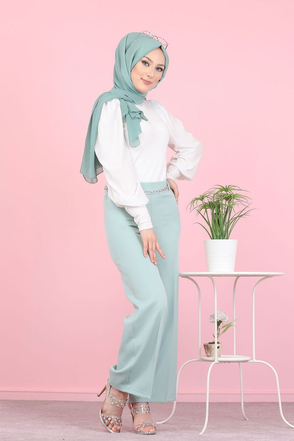3101 PANTOLON Yeşil - 3101 YEŞİL