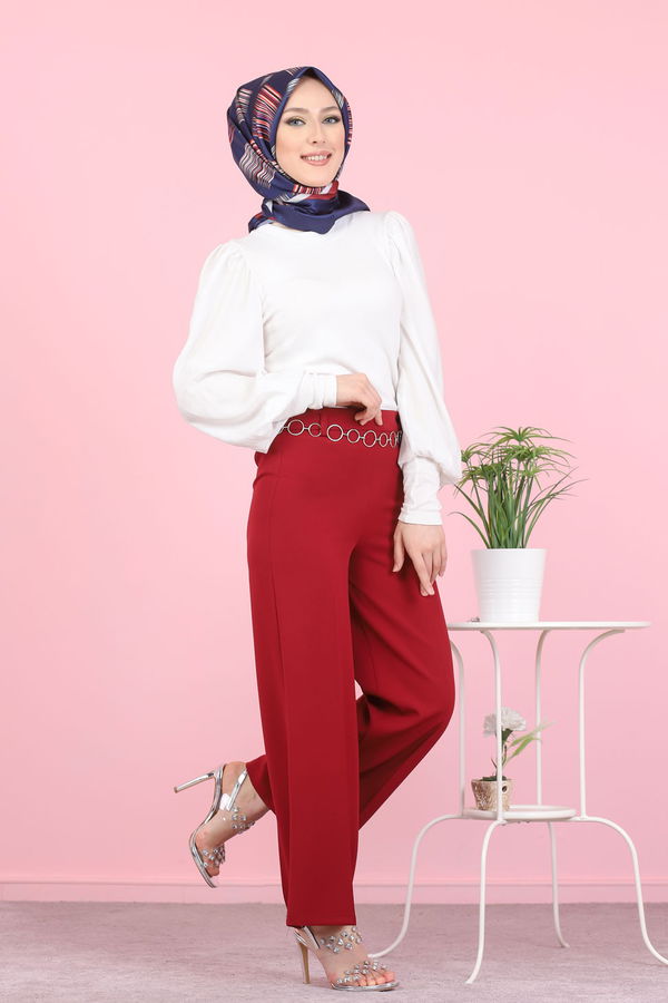 3101 PANTOLON Bordo - 3101