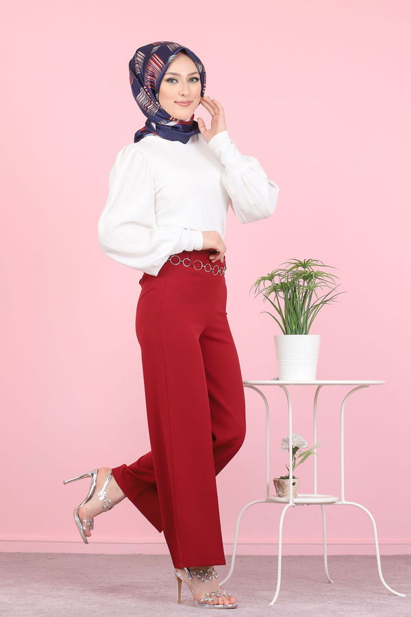 3101 PANTOLON Bordo - 3101