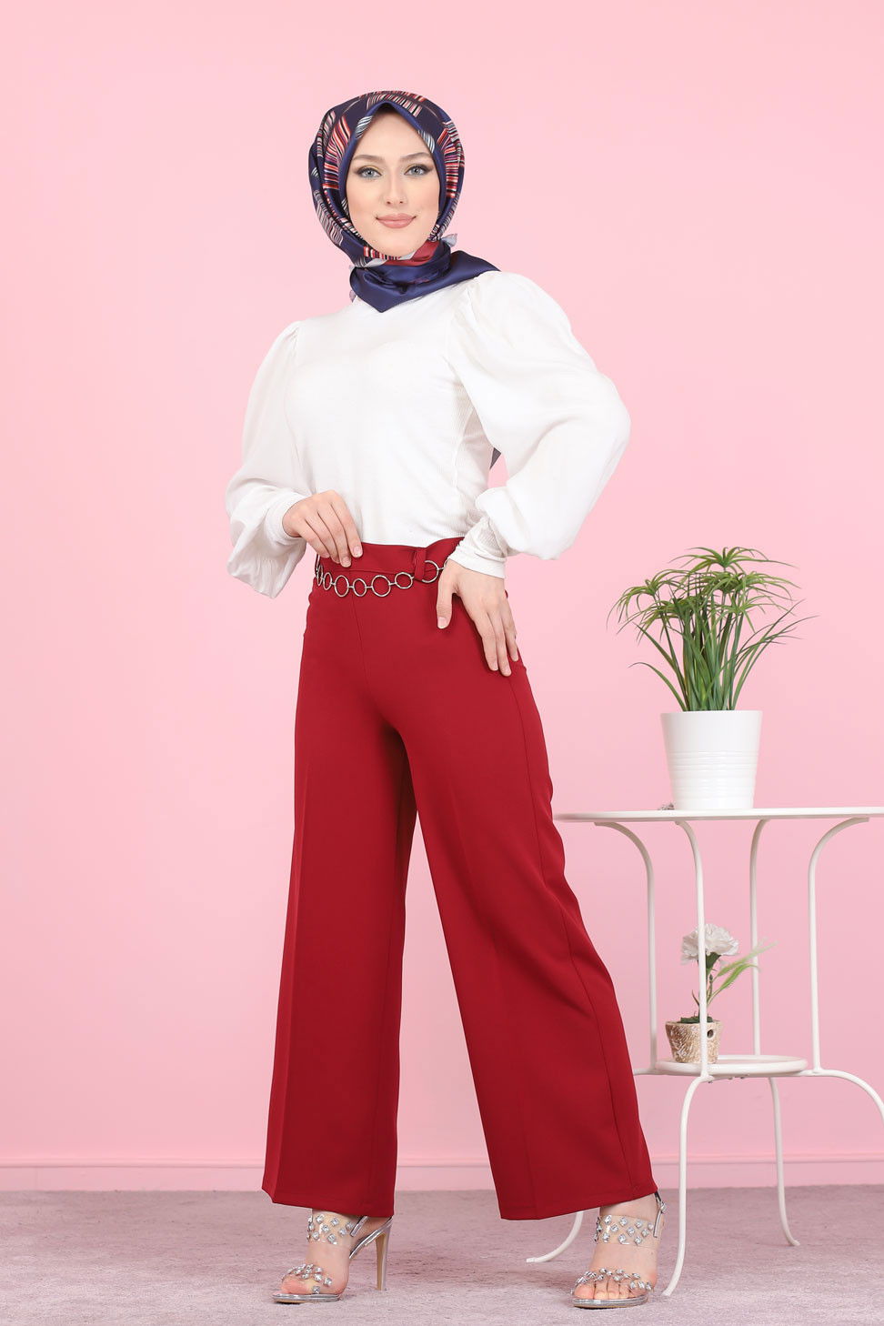 3101 PANTOLON Bordo - 3101