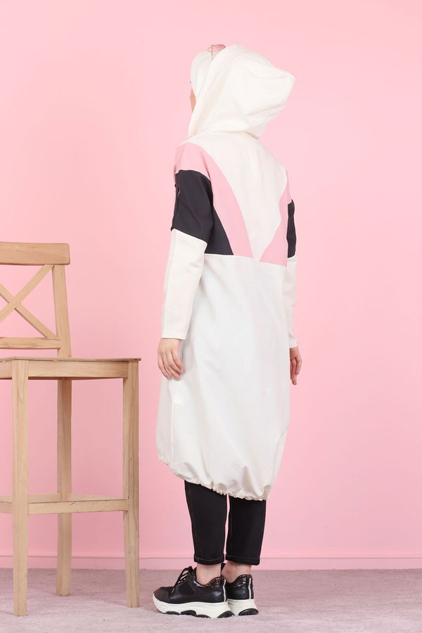 3082 KAPSONLU TUNİK Pembe - 3082 PEMBE
