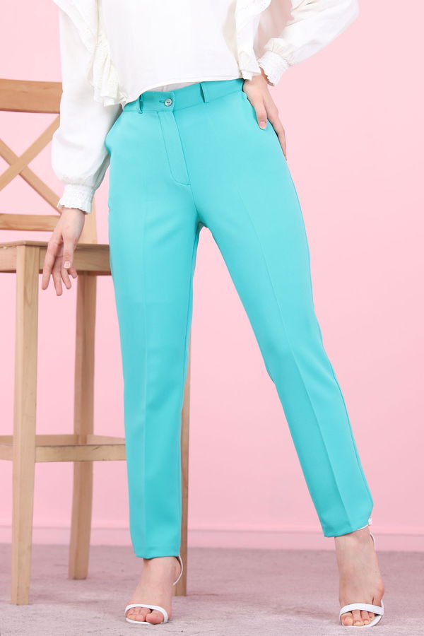 8504 KLASIK PANTOLON Yeşil - 8504