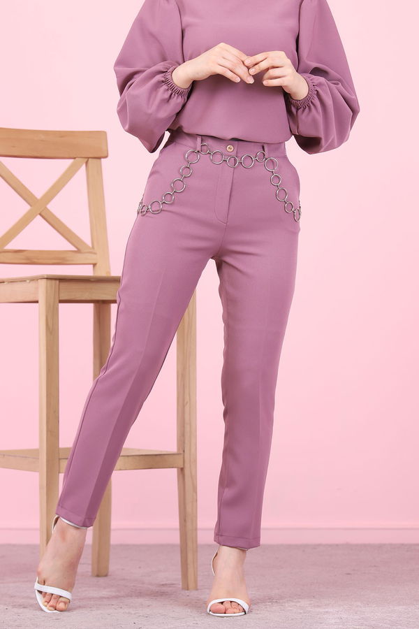 8504 KLASIK PANTOLON Mürdüm - 8504 MÜRDÜM
