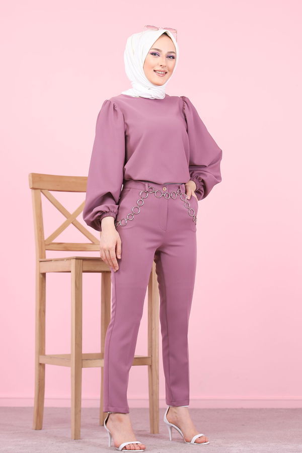 8504 KLASIK PANTOLON Mürdüm - 8504 MÜRDÜM