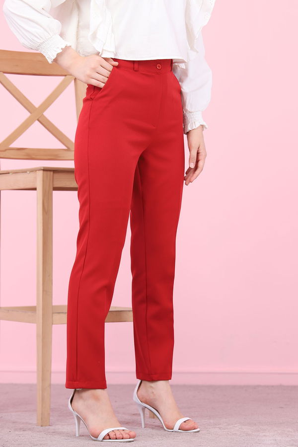 8504 KLASIK PANTOLON Bordo - 8504 BORDO