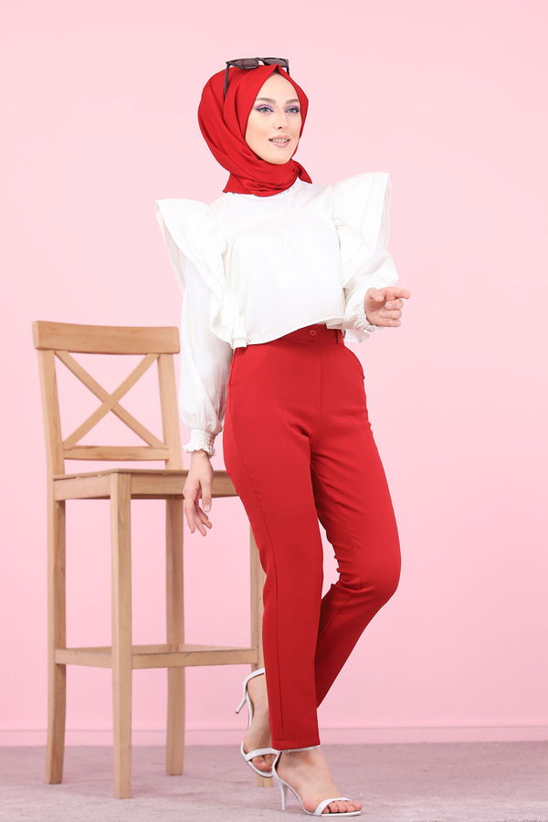 8504 KLASIK PANTOLON Bordo - 8504 BORDO
