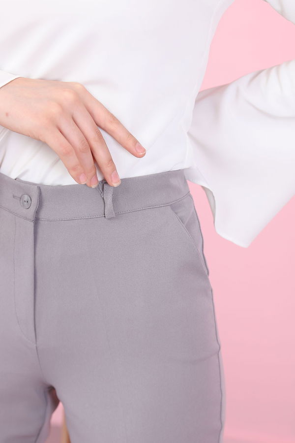 8504 KLASIK PANTOLON Gri - 8504 GRİ