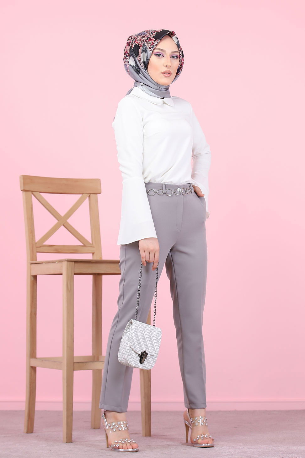 8504 KLASIK PANTOLON Gri - 8504 GRİ