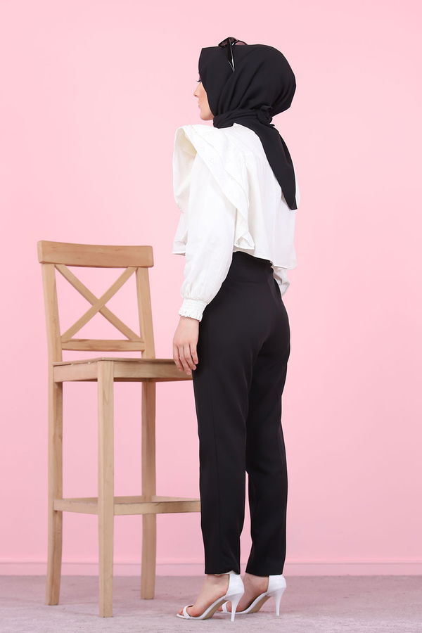 8503 KEMERLI PANTOLON Siyah - 8503
