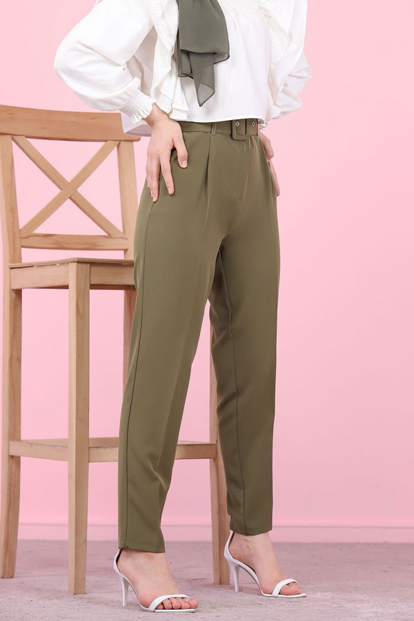 8503 KEMERLI PANTOLON Haki - 8503 HAKİ