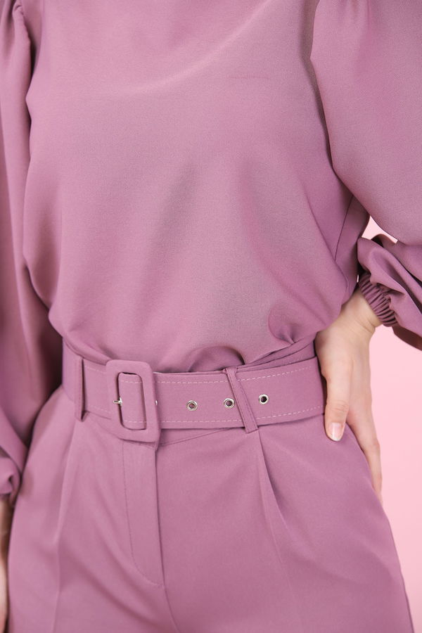 8503 KEMERLI PANTOLON Mürdüm - 8503