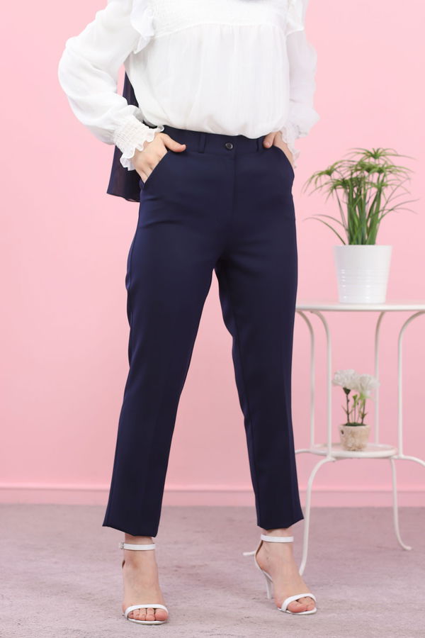 8504 KLASIK PANTOLON Lacivert - 8504 LACİVERT
