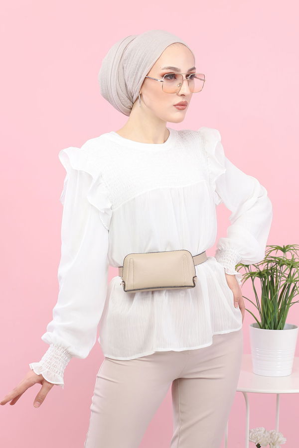8504 KLASIK PANTOLON Bej - 8504 BEJ