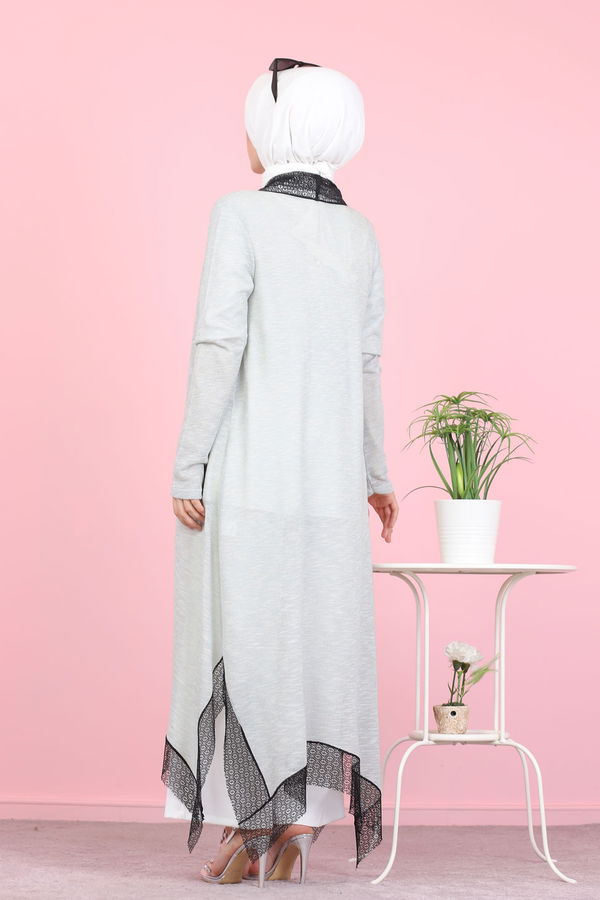 3089 DANTELLI HIRKA Gri - 3089 GRİ