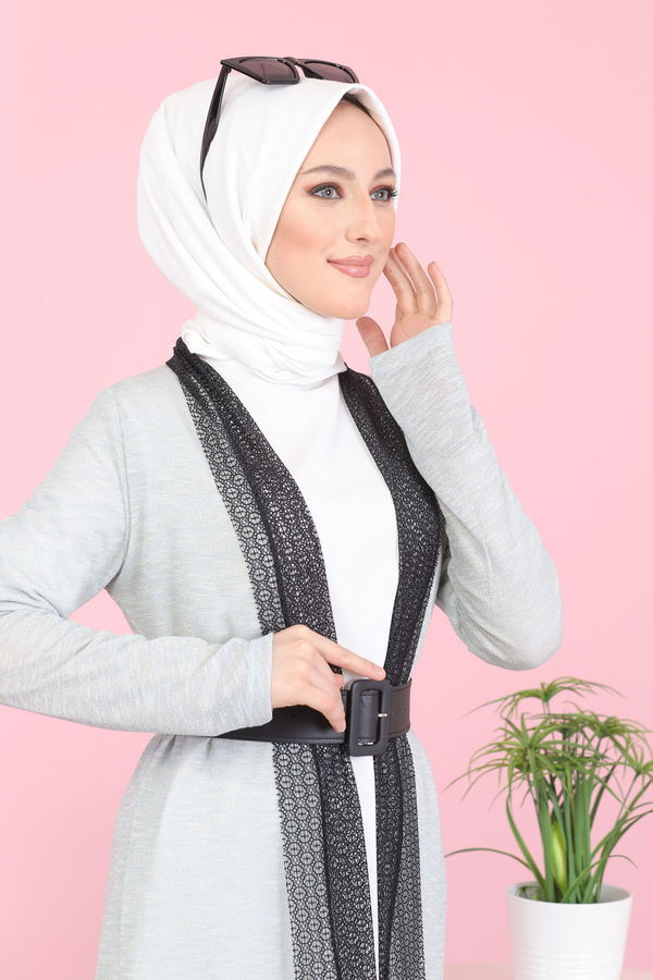 3089 DANTELLI HIRKA Gri - 3089 GRİ
