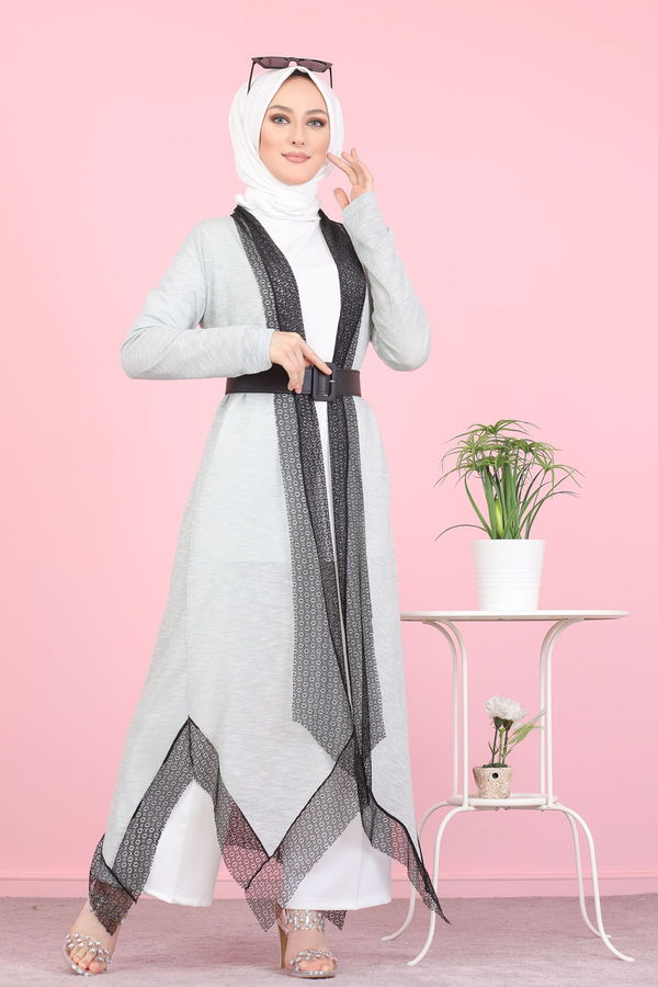 3089 DANTELLI HIRKA Gri - 3089 GRİ