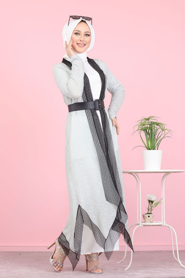 3089 DANTELLI HIRKA Gri - 3089 GRİ